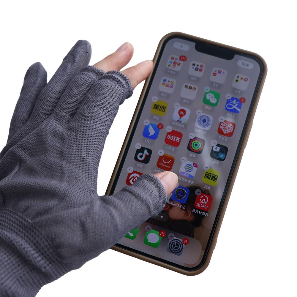 Fingerless Outdoor Cycling Men Nylon Gloves Gloves Show Two Fingers Anti-skid Mittens