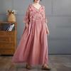 Summer V-neck Dress Plus-size Long Dress