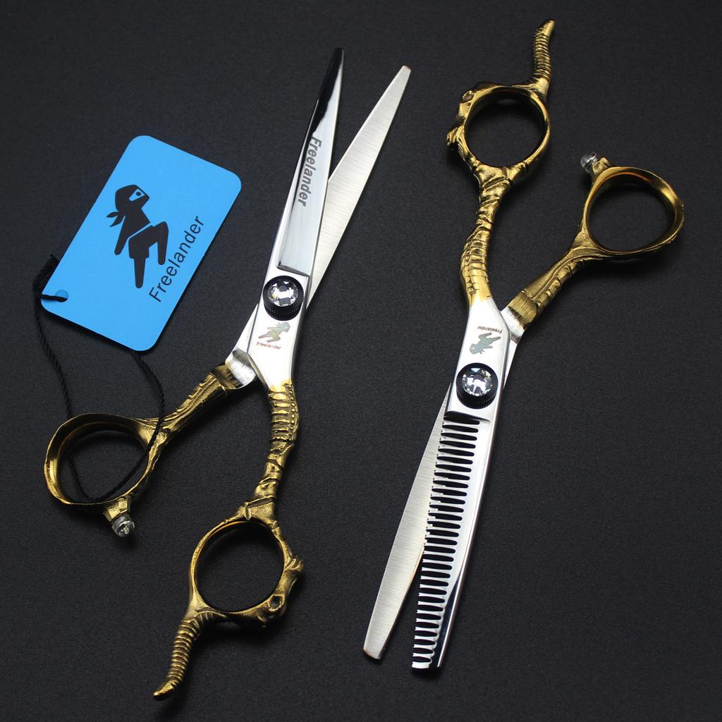 6.0 Inch Sheep Head Golden Handle, Hair Handle Scissors, Hair Scissors, Flat Scissors, Bangs Scissors, Tooth Scissors, Thin