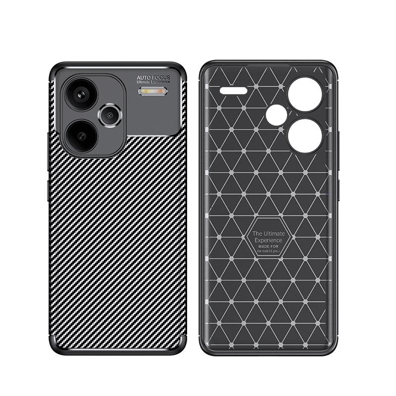 Luxus Business Case für Redmi Note 13 Pro Plus Hülle Redmi Note 13 Pro+ 5G Hülle Karbonfaser Rückseite Funda Redmi Note 13 Pro Plus