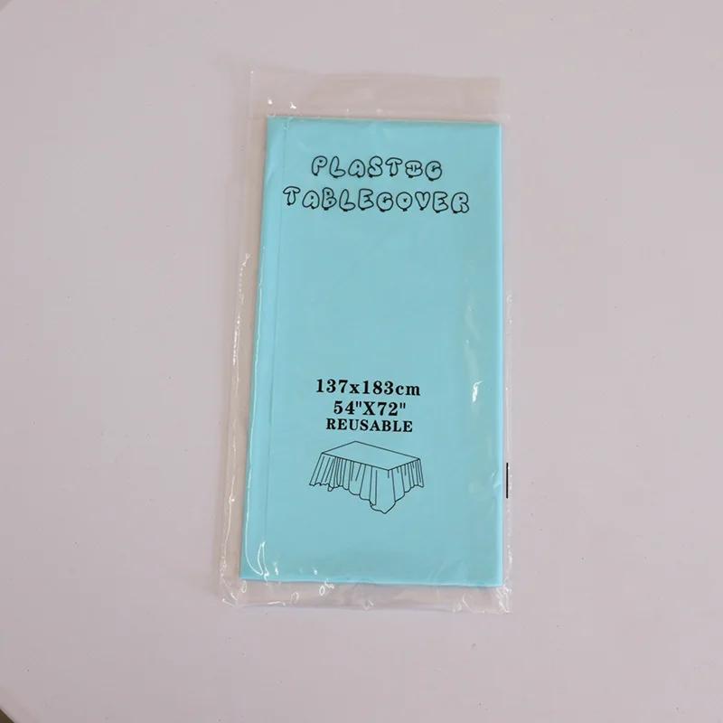 1 Stück Wiederverwendbare Tischdecken BPA-freier Kunststoff 54 x 72 Zoll Tischdecke für Partys Picknick Camping Outdoor Einweg