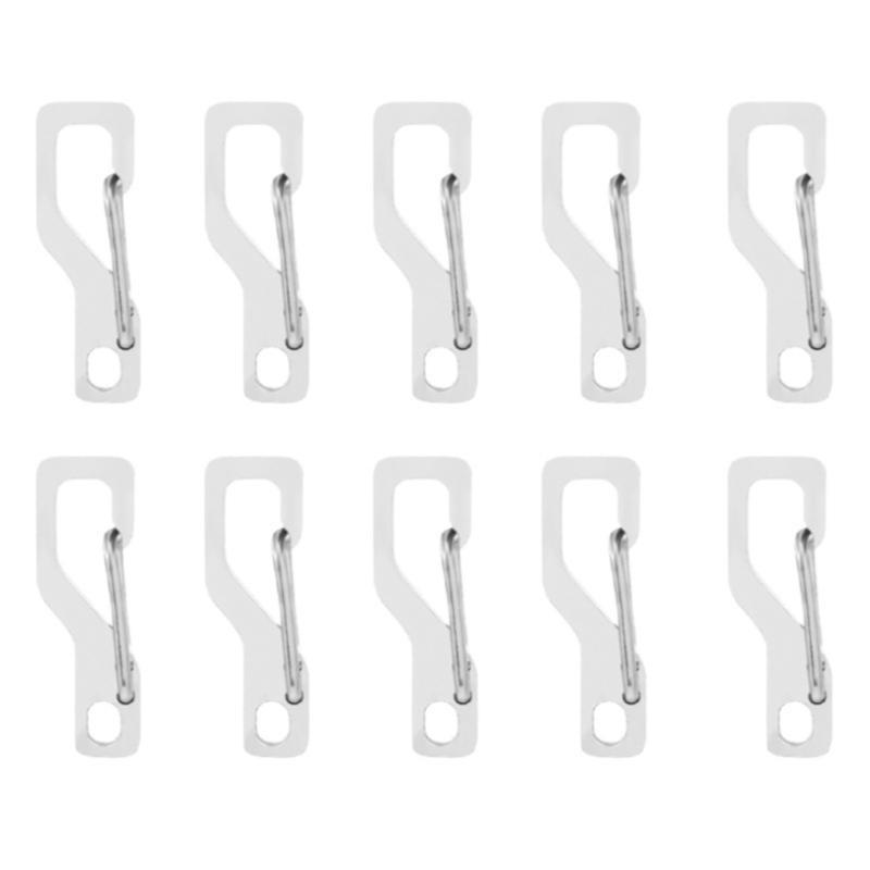 10Pcs Paracord Carabiner Clip Stainless Steels Keychain Carabiner Clasp Small Carabiner Clip Spring Snap Keyring Hook 1 стали