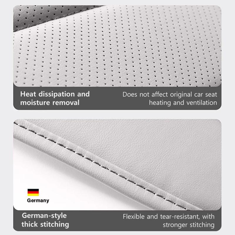 Full Set of Nappa PU Leather Seat Covers for Tesla Model Y Juniper Model 3 Highland 2025 All-weather Protective Cover Car Part