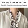 Magnetic Pearl Buckle Satin Neck Scarf No Tie Choker Scarf Elegant Decorative Silk Scarf  Summer