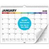 Dunwell 12x15 Wall Calendar 2026 (Colorful), Use Jan To Dec 2026, Large Lined 12 X 15 Monthly Calendar, Professional Styling for Home or Office,