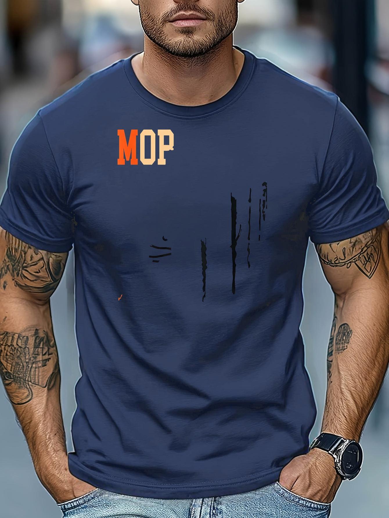 

Graphic T-shirt - White & Orange Print - Breathable Cotton Blend Fabric - Stretch Comfort Fit - Lightweight Summer Tee for Gym XL