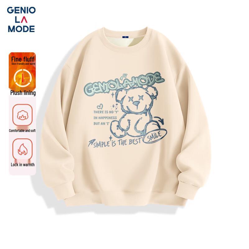 GENIOLAMODE Men's Fleece-Lined Pullover Sweatshirt