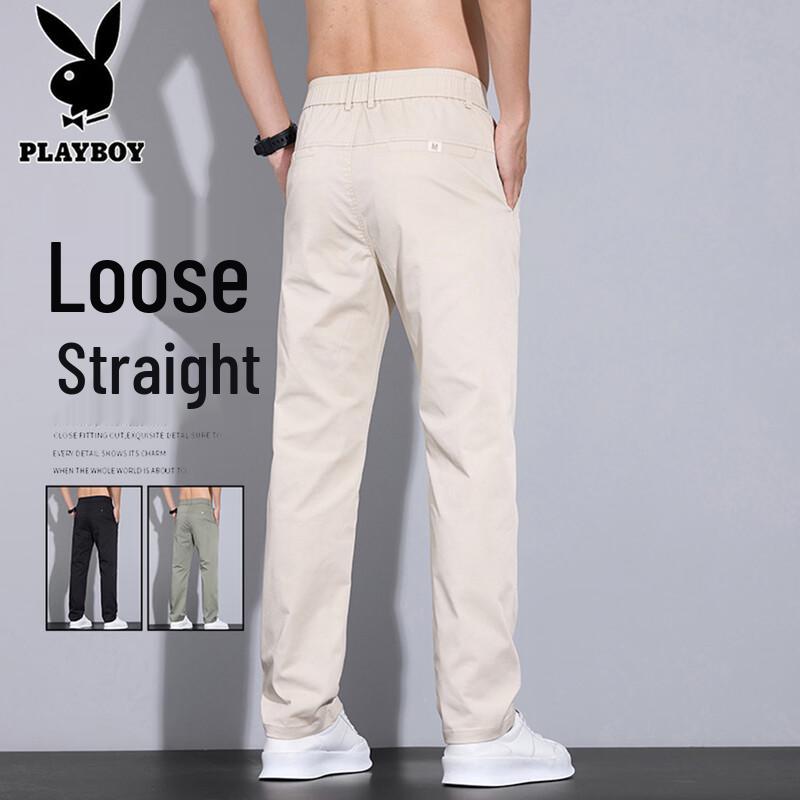 Playboy Men s Loose Fit Straight Leg Casual Pants 30