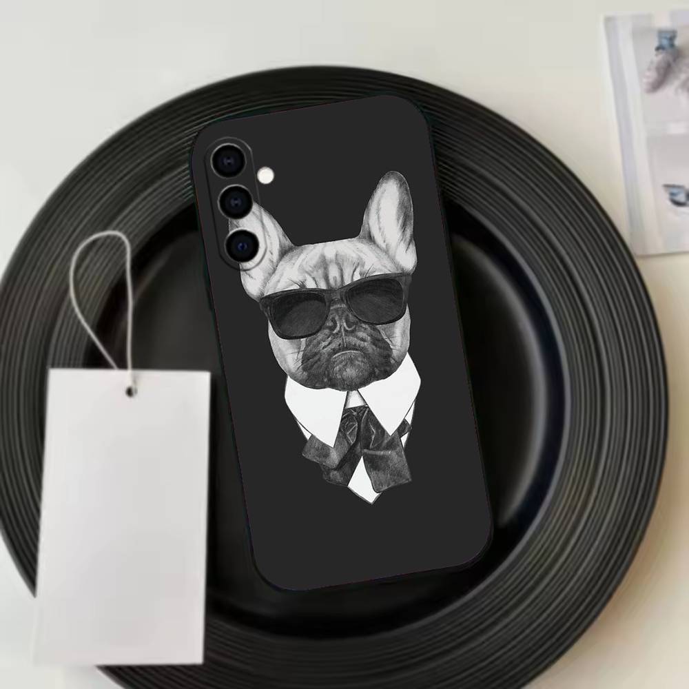 French Bulldog Dog Pet  Phone Case For Samsung Galaxy A73,A72,A71,A70,A53,A52,A51,Soft Silicone Black Cover