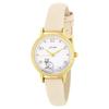J-AXIS Animal Leather Watch CF2C0024 Cat Ladies Beige