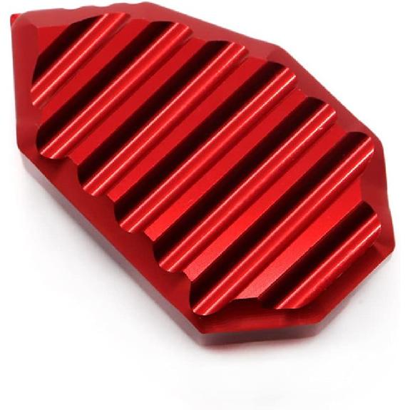 Motorcycle Foot Stand Side Enlarger Kickstand Stand Extension Plate Pad Compatible with Ducati Diavel 1200 2010-2017 (Red)