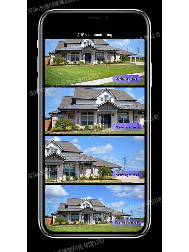 AOV Solar 4G Four-Lens Surveillance Camera with 8MP HD Night Vision for Outdoor Monitoring