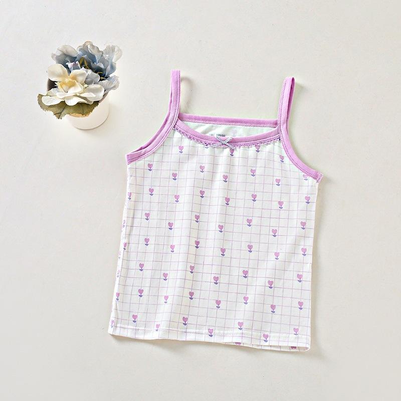Girls Seamless Cotton Camisole Soft Lightweight Sleeveless Top for Toddlers 90