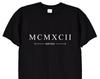 Born 1992 Birthday T Shirt In Roman Numerals, Black or White Colour, 29th Bday 30th Tee Top Gifts Ideas TShirt, Men or Women Unisex, 499