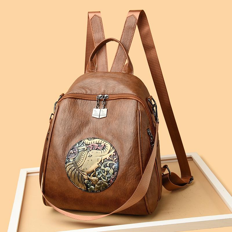 Backpack New Style Fashion Retro Travel Backpack Commuting Large Capacity Schoolbag Trendy Bag