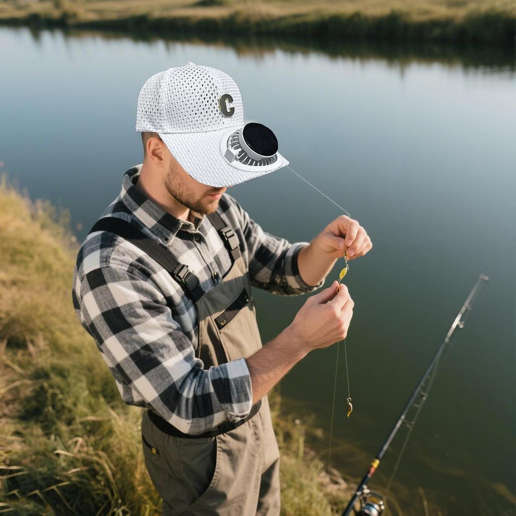 Solar Fan Hat USB Charging Solar Fan Sun Hat 3 Speed Sun Shade Duck Unisex Headwear For Outdoor Travel Camping Sports Cycling