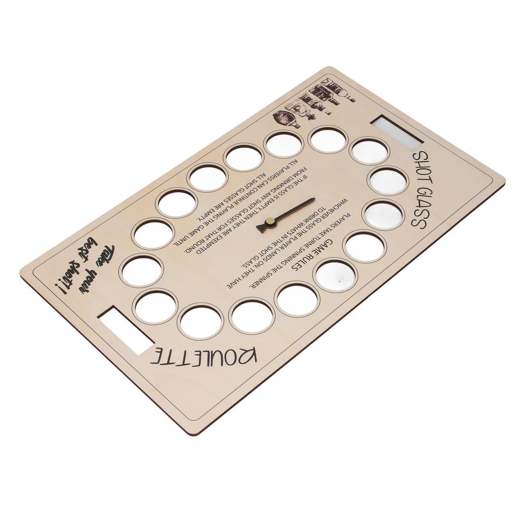 Shot Drinking Game 45cm Wooden Rotating Adults Drinking Table Game Board for Party Bar Game Nights