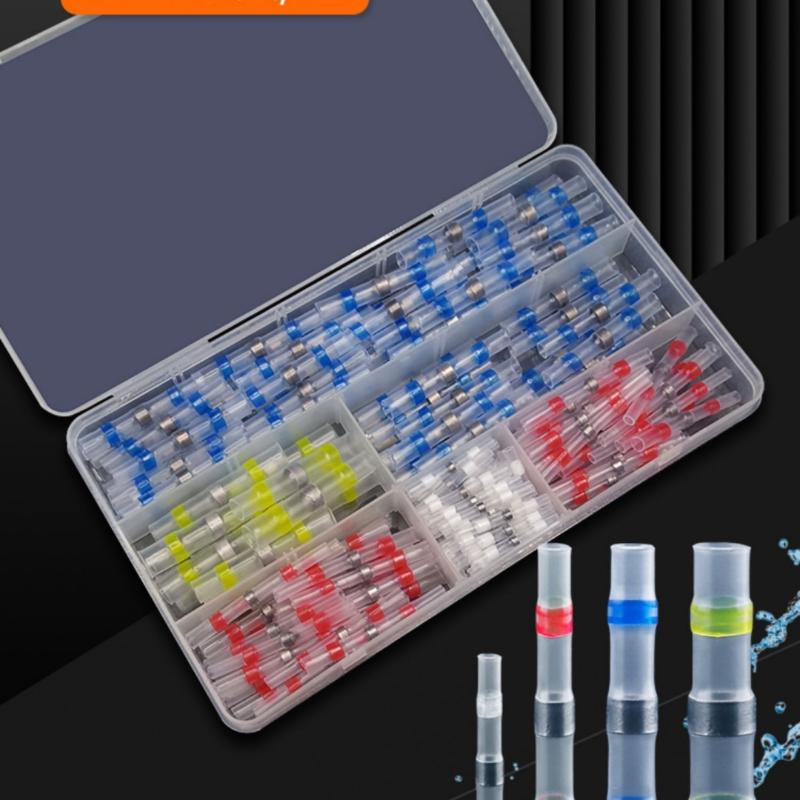 50/70/100 st Elektrisk Koppartejp Lödstrumpa Vattentät Lödningstätning Tennring Värmekrympande Stumtrådskontakt Terminal