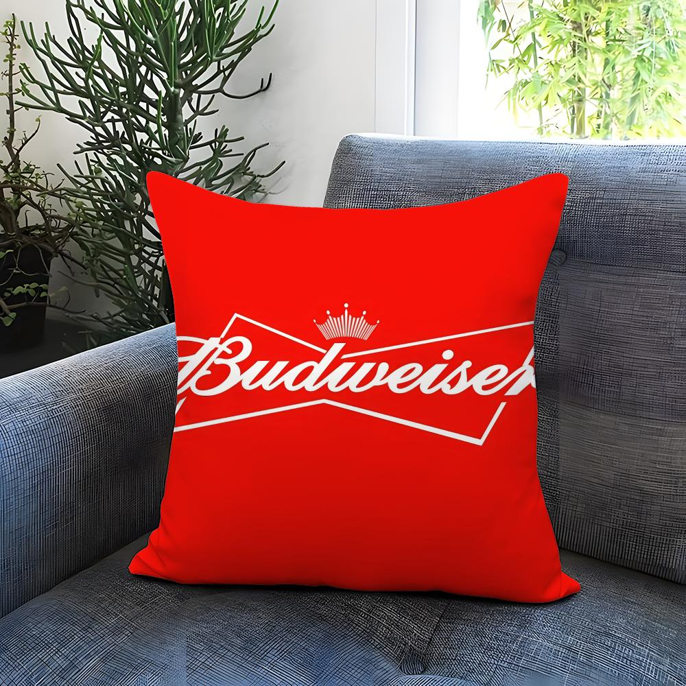 Trendy BBudweisered Cushion Cover Comfortable Reversible Pillow Cover Ideal for Car Sofa Bedroom  Beyond