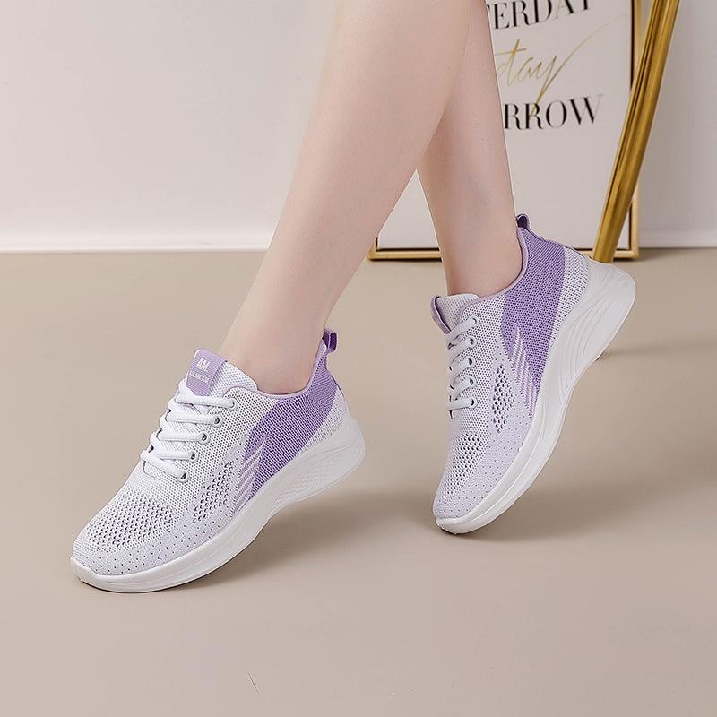 

Весенние женские кроссовки из сетки Flyknit 2023 года - Легкие, с мягкой подошвой, Повседневная обувь для бега Size 35