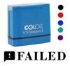 Printtoo Failed Self Inking Rubber Stamp Pre-Inked Office Stamp- Home Office Business Stationery, Black- 42 x 9