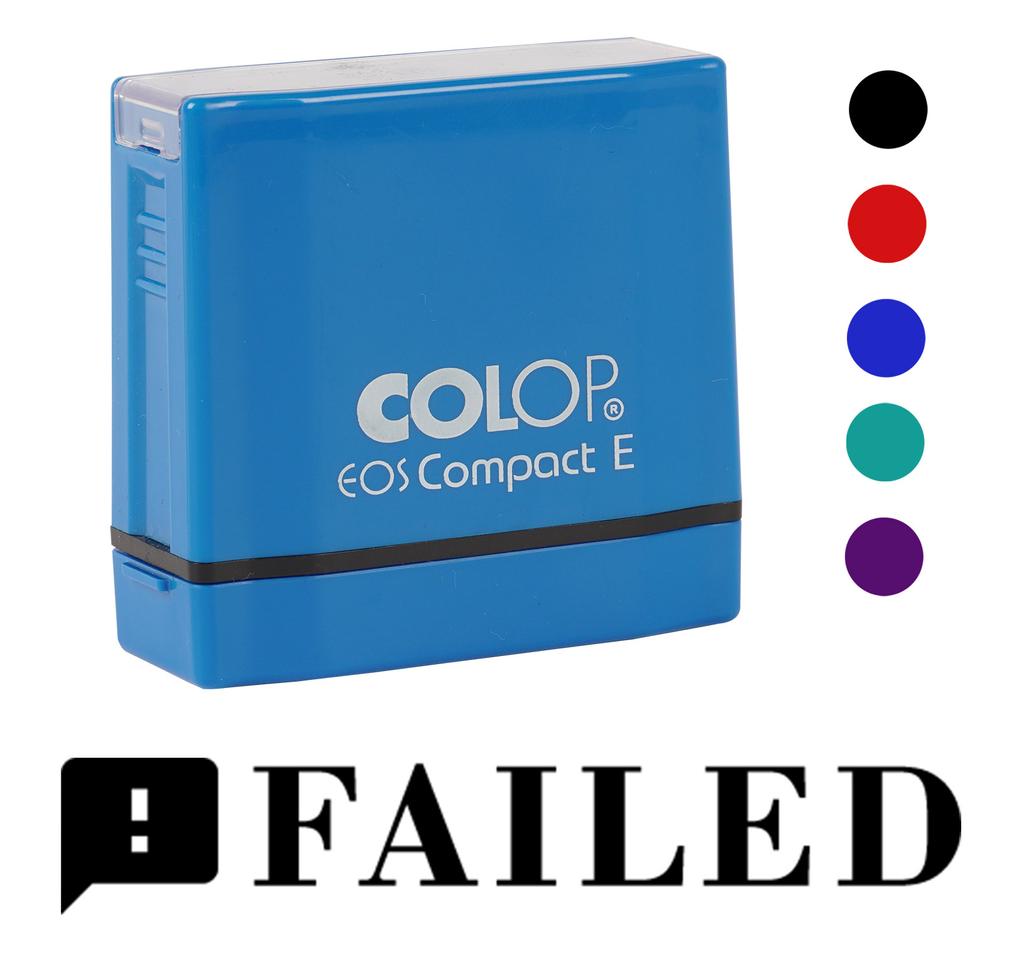 Printtoo Failed Self Inking Rubber Stamp Pre-Inked Office Stamp- Home Office Business Stationery, Black- 42 x 9