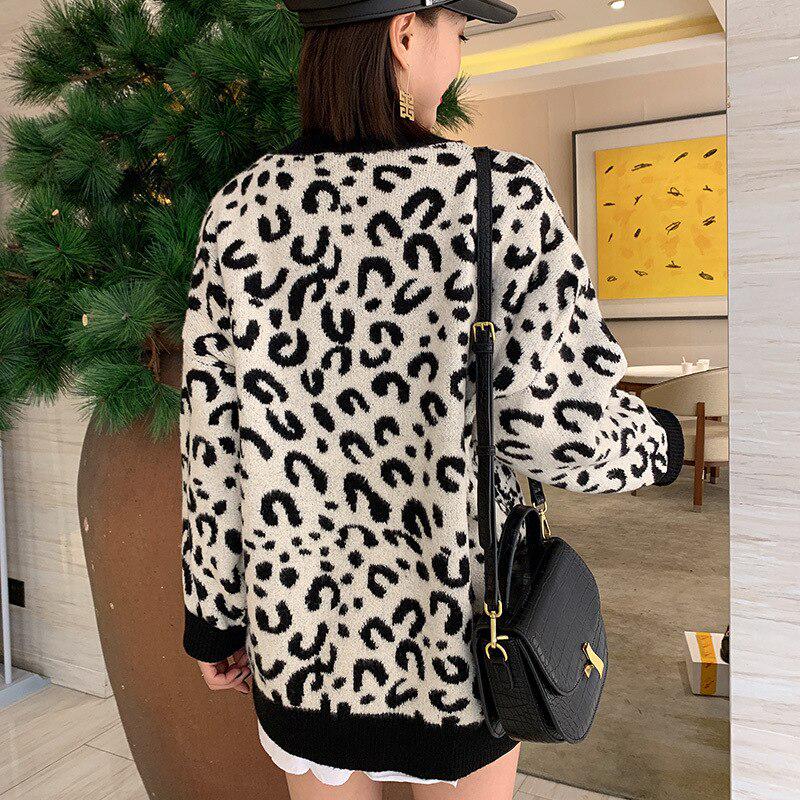 Γυναικείο πουλόβερ με στρογγυλή λαιμόκοψη Φαρδύ γυναικείο πουλόβερ μακρυμάνικο πλεκτό πλεκτό πουλόβερ με κάτω μέρος Γυναικείο άνοιξη φθινόπωρο 2020