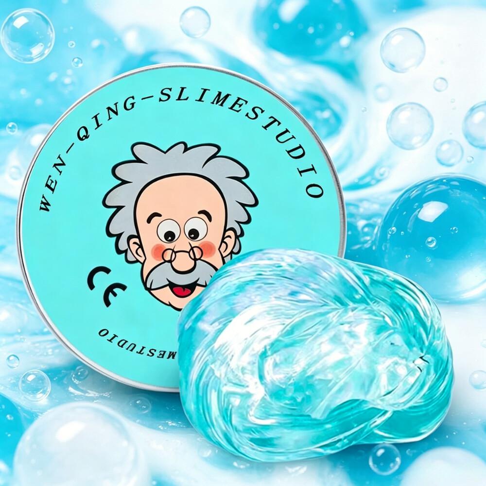 New Old Man Shape Liquid Squishy Stress Relief Toy, Transparent Crystal Slime Fluffy Foam Putty, Safe Bouncy Stretchy Color Slime Sensory Toy For Kids