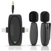[Invoice Eligible] IdeaThink Wireless Lavalier Microphone, 2-Piece Set, Compatible with iPhone, iPad, and Android, Type-C, USB, Lightning, and 3.5mm C
