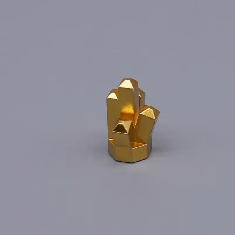 Small  Building Block Treasure Gem Gold Coin Money Model Golden Eggs Gold and Silver Spray Paint Compatible with LEGO DIY Part