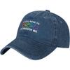 Go Through Me Pride Hearts Washed Cotton Baseball Cap Breathable Adjustable Dad Hat
