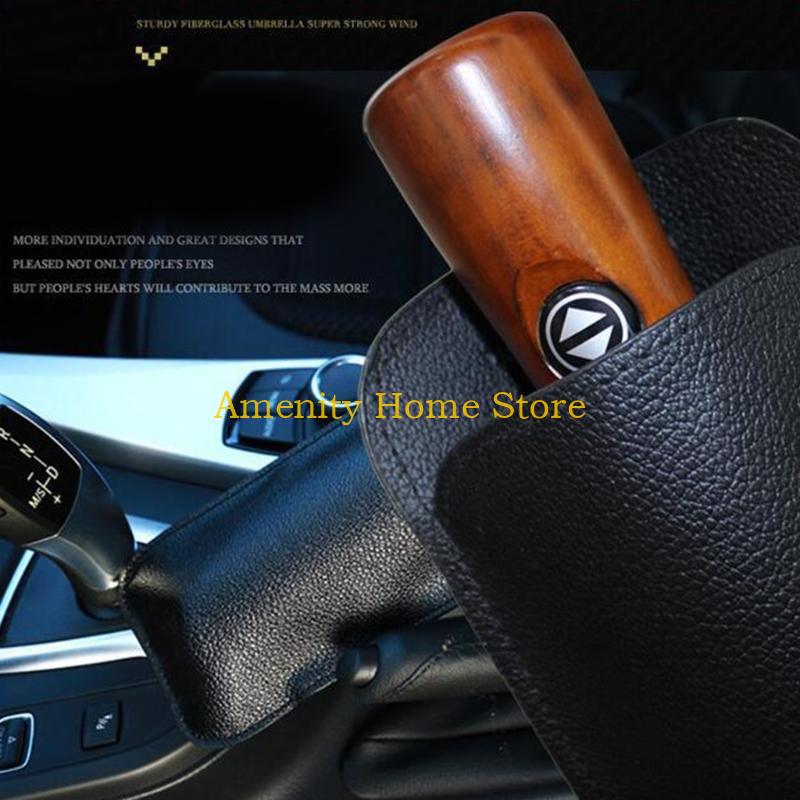 F26C Elegant Umbrella Bag Umbrella Carry Bag Black PU Leather Go on a Mission OR Car Vehicle Water Absorption Bag