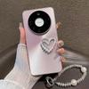 Metal Rhinestone Pearl Heart Phone Case Ornament & Women's Brooch Accessory