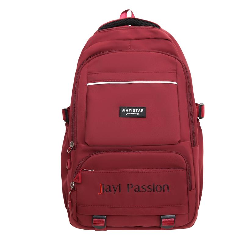 Students Schoolbag Women's Senior High School Backpack Letter Print Large Capacity Backpack