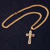 Collana con Pendente a Croce in Acciaio Inossidabile e Catena a Maglie Cubane da 18-24 Pollici per Uomini Donne Coppie Fidanzato Marito Gioielli Stile Punk 3-5mm