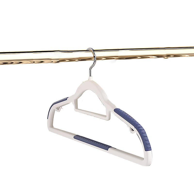 1PC Coat Hanger Clothing Store Household Traceless Coat Hanger Household Flocking Plastic Non-slip Hanger Velvet Magic Hanger