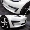 For Tesla Model 3 2017-2026 Real Dry Carbon Fiber Car Front Fog Light Trim Cover Auto Fog Lamp Frame Blade Trim Eyebrow Spoiler