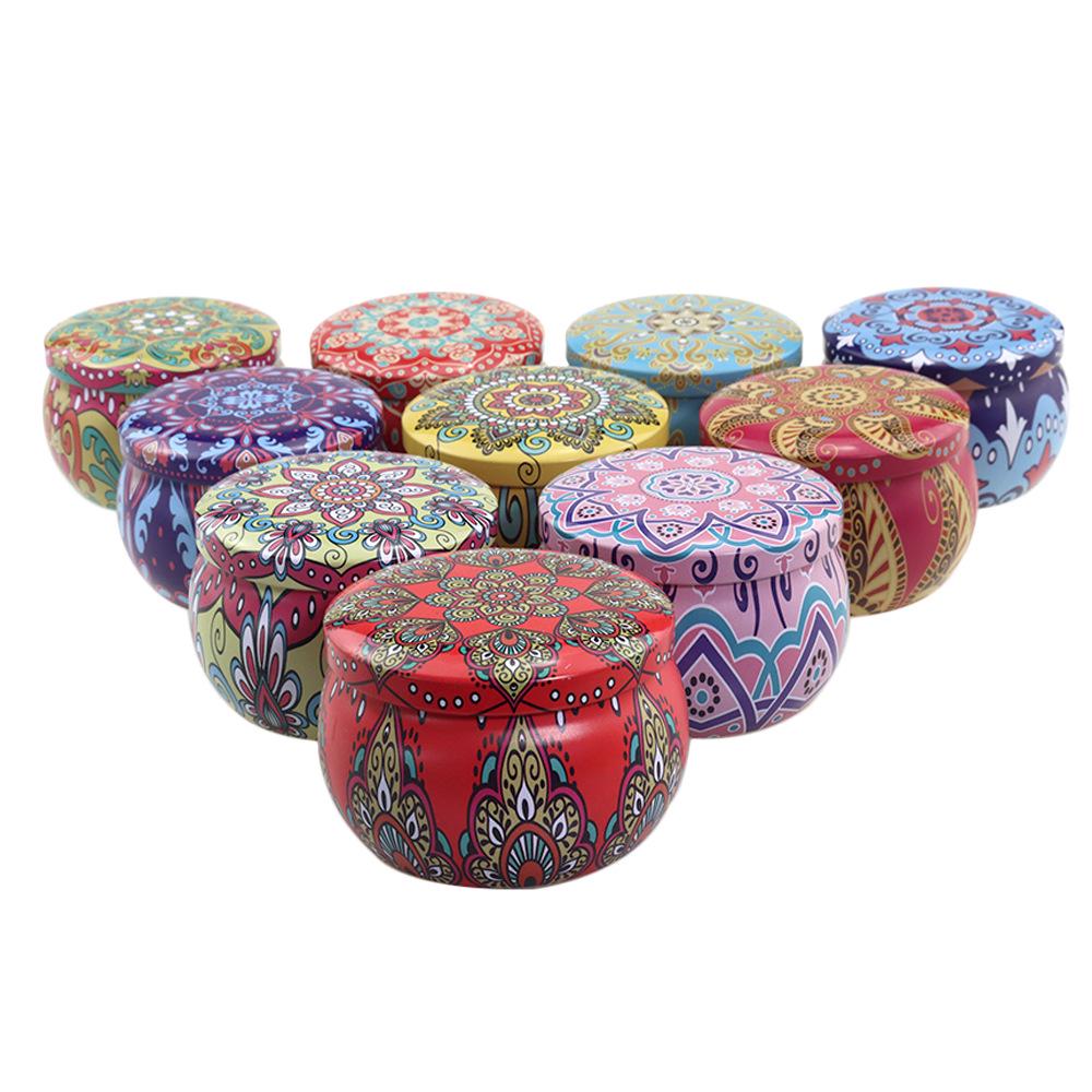 2.5 oz Drum-shaped Tinplate Aromatherapy Candle Gift Box D233
