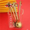 Metal Merry Christmas Spoons Xmas Party Tableware Ornaments Christmas Decorations for Home Table New Year 