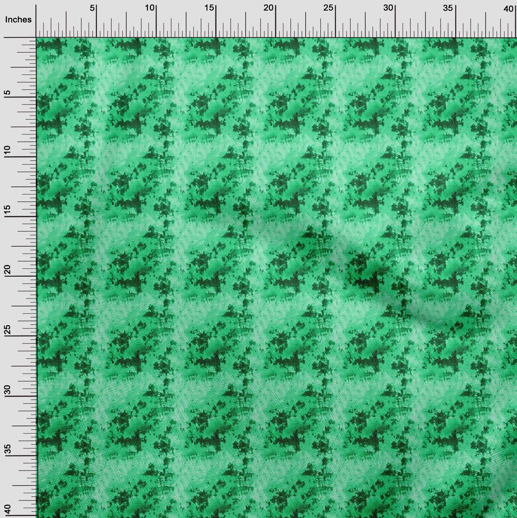 oneOone Cotton Flex Green Fabric Tie Dye Fabric For Sewing Printed Craft Fabric By The Yard 40 Inch