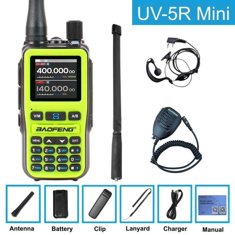 Portable Kids Two Way Radio Baofeng 5R Mini Walkie Talkie Pmr Long Range Rechargable Type-C Charger Vox For Camping Trip