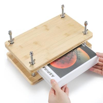 Ξύλινη πρέσα βιβλίων Φορητή πολυλειτουργική πρέσα βιβλιοδεσίας Χάρτινη πρέσα για DIY βιβλιοδεσία