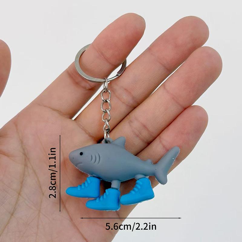 Playful Italian Brainrot Animals Keychains Acrylic Shark Keychain Meme Keyrings Fans Friends Gifts Phone Charms Backpack Pendants