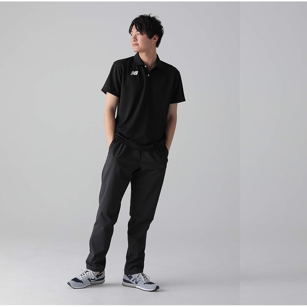 New Balance Polo Shirt, Game Polo Shirt, Black (BK), Japan Size XL (equivalent to Japanese size XL)