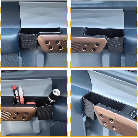 Daeiclru Car Door Side Storage Box Compatible with Ford Maverick 2022 2023, Front and Rear Door Side Armrest Phone Pocket Organizer Insert Glove