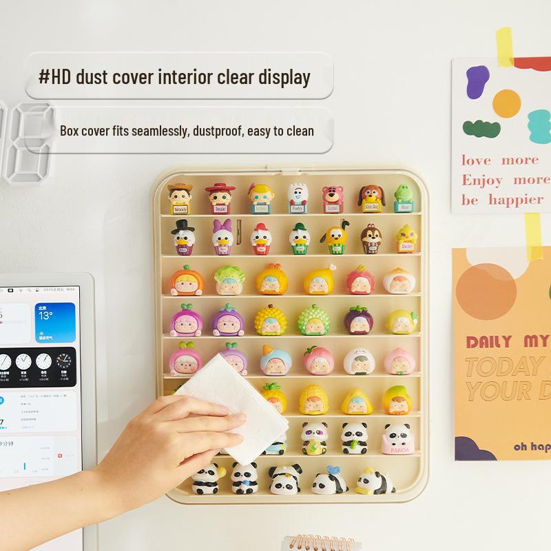 Mengli Wall-Mounted Transparent Display Box for Figures - Dustproof Storage Cabinet 