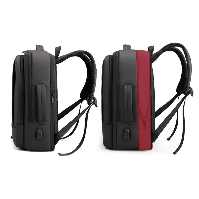 Business Men'S Backpack Double Back, Expandable Backpack Fashion Backpack Men'S Commuter Computer Bag