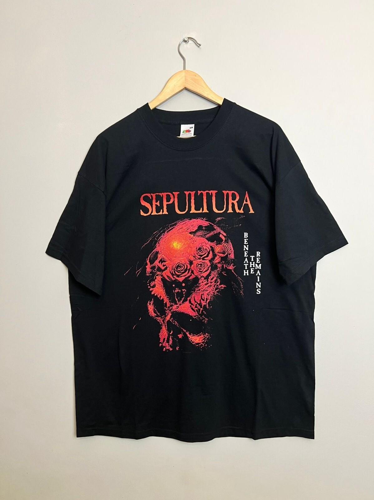 Rare 00s Sepultura Beneath Thrash Metal Band Tshirt Grail Unisex T-Shirt S