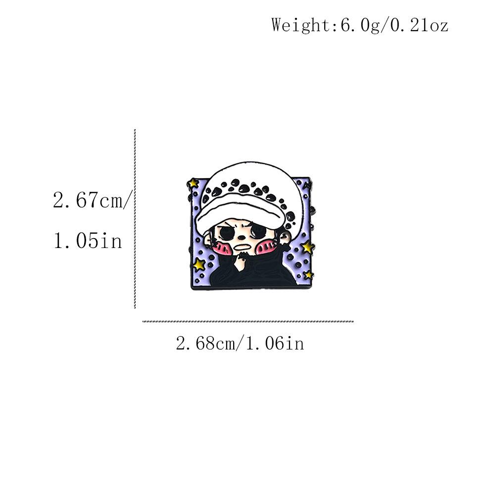 One Piece Anime Metal Brooch: Cute Zoro & Luffy Alloy Badge Pin