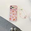 New 2026 Shockproof Phone Case For iPhone 15 16 17 Pro Max Strawberry Print With Strawberry Beaded Wrist Strap Large Window Cove